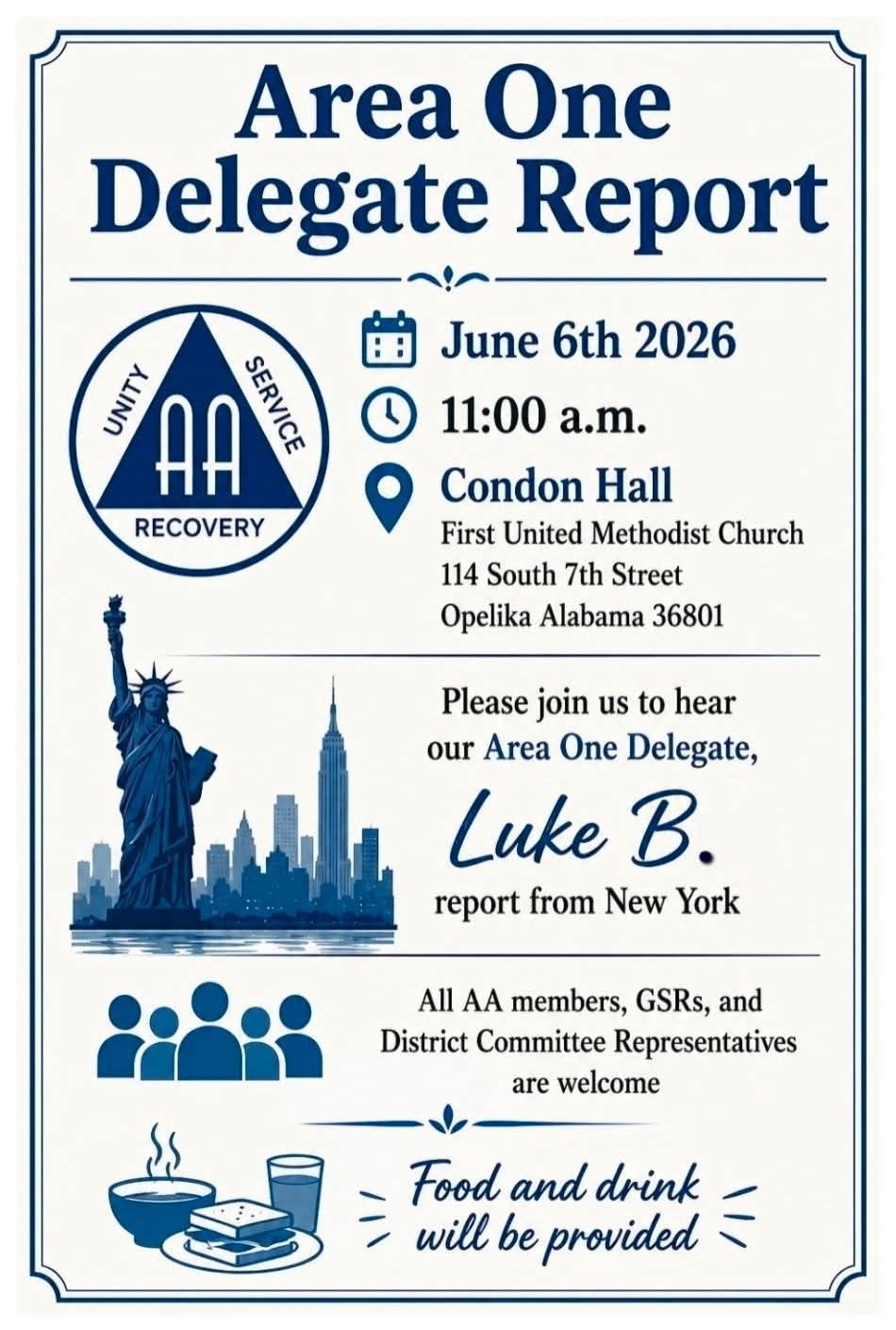Flyer for the Districts 8/9 Delegate Report